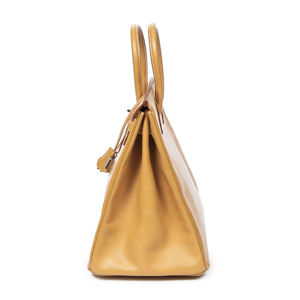Hermes Birkin 40 in Curry Yellow Chamonix Leather - Picture 4 of 9